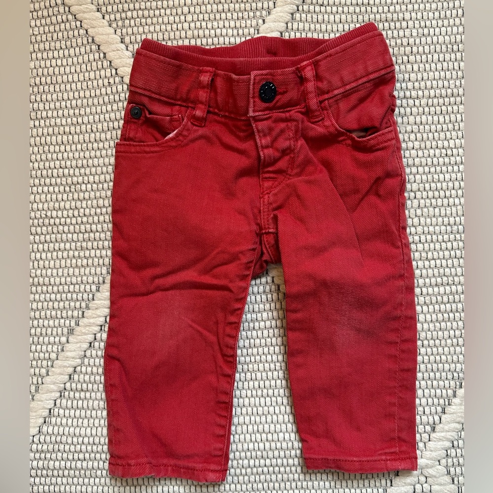Baby gap boys red jeans 6-12 months